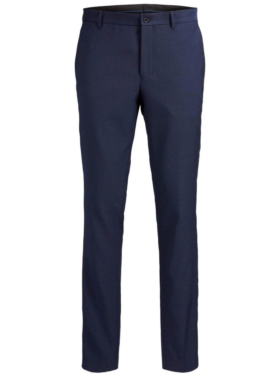 Herre Jack u0026 Jones Bukser | Klassisk Habitbukser Slimfit - Navy