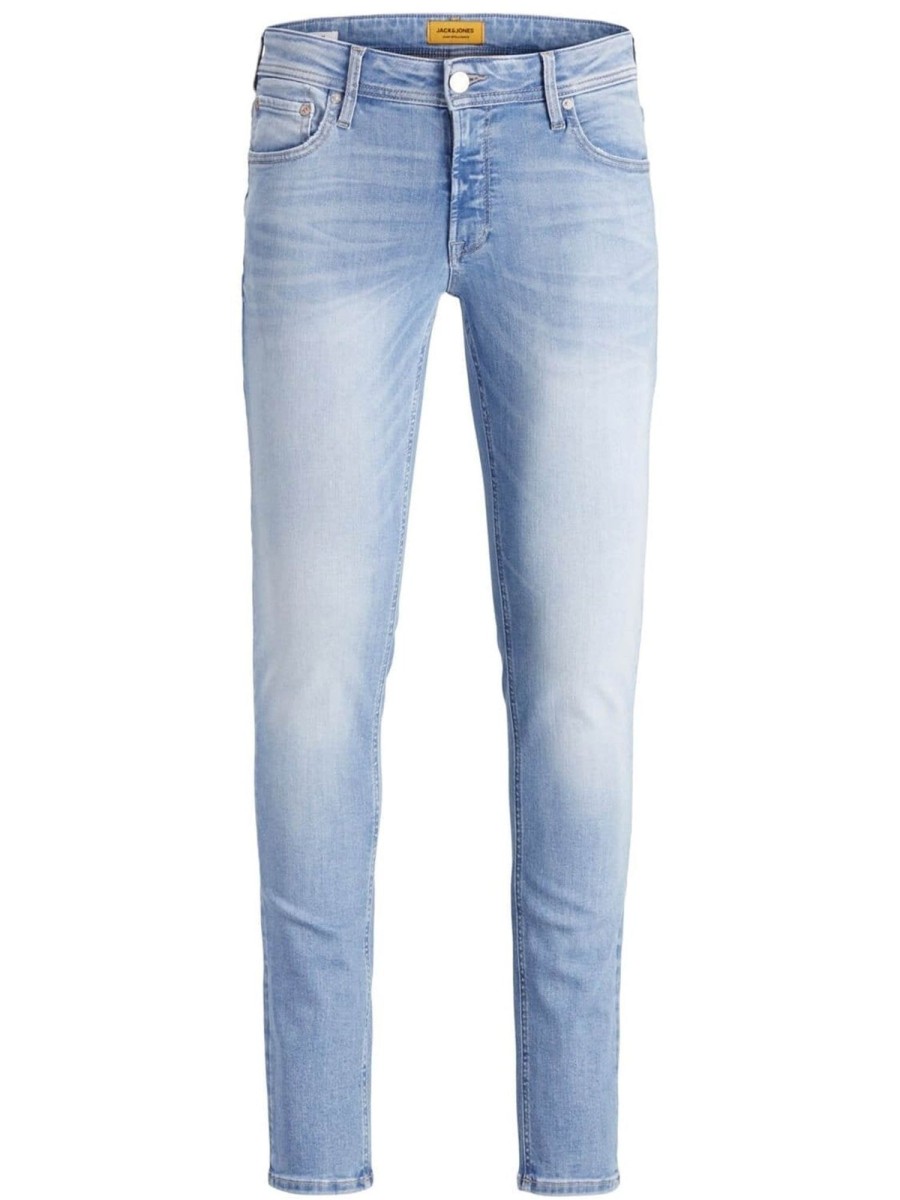 Herre Jack u0026 Jones Jeans | Liam Skinny Fit - Light Blue Denim