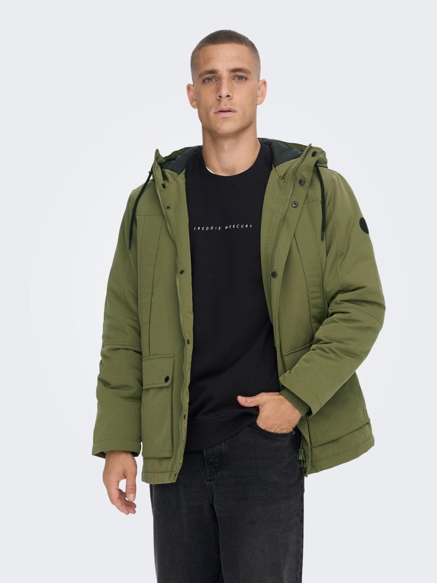 Herre Only u0026 Sons Jakker & Frakker | Jayden Parka - Winter Moss