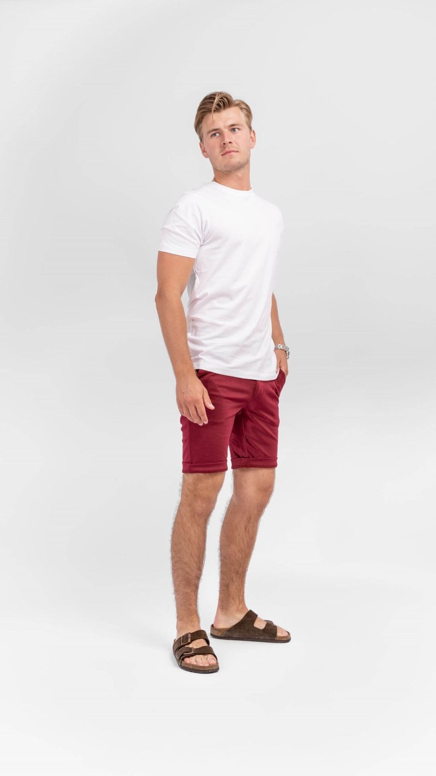 Herre TeeShoppen Shorts | Chino Shorts - Bordeaux