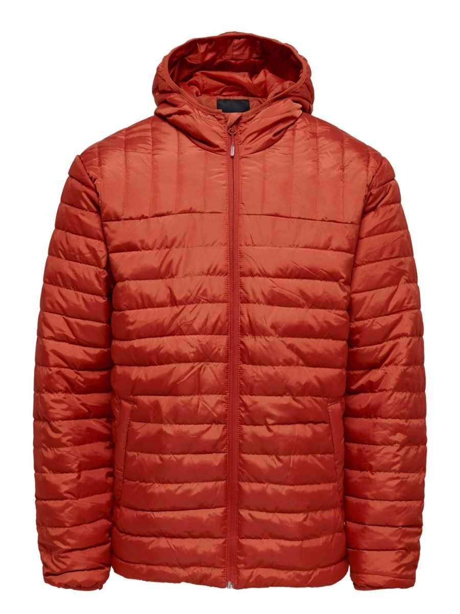 Herre Only u0026 Sons Jakker & Frakker | Piet Hood Quilted Jakke - Cinnabar