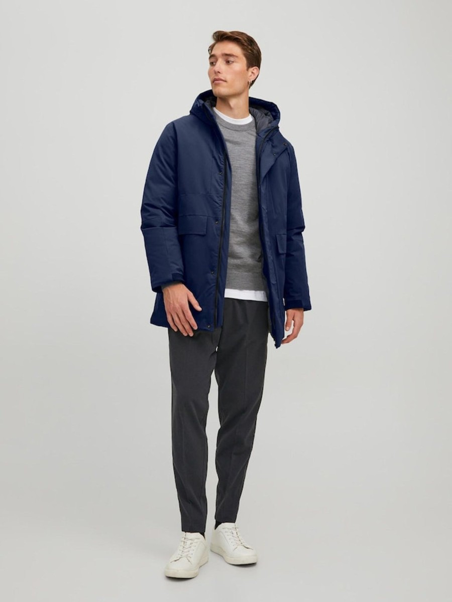 Herre Jack u0026 Jones Jakker & Frakker | Tiger Parka Jakke - Dark Navy