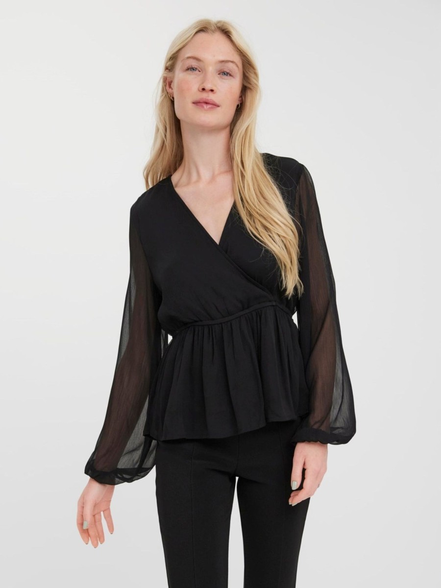 Dame Vero Moda Skjorter & Bluser | Kaya Bluse - Sort