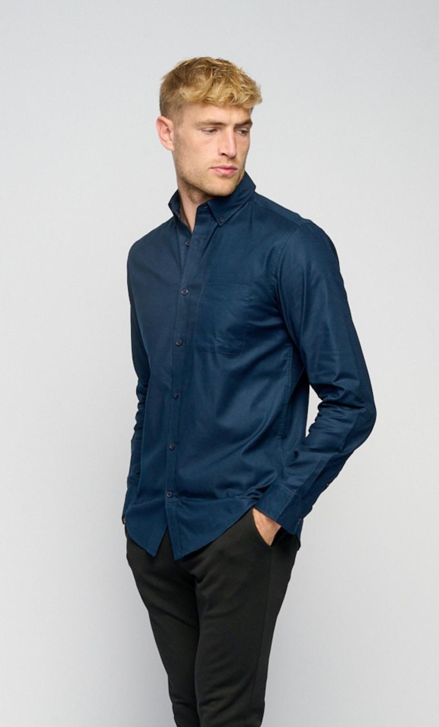 Herre TeeShoppen Skjorter | Den Originale Performance Oxford Skjorte - Navy