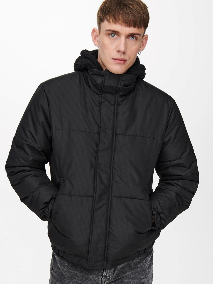 Herre Only u0026 Sons Jakker & Frakker | Orion Quilted Jacket - Sort