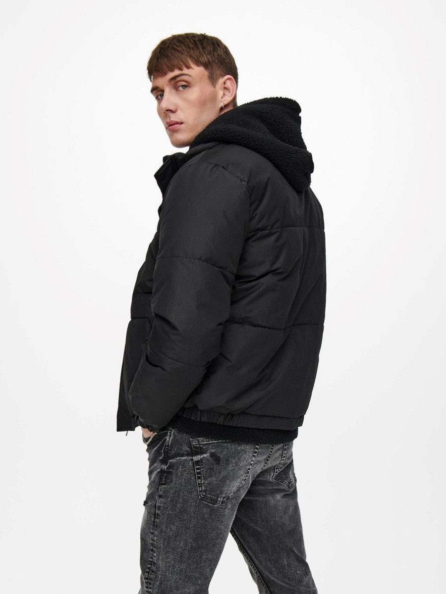 Herre Only u0026 Sons Jakker & Frakker | Orion Quilted Jacket - Sort