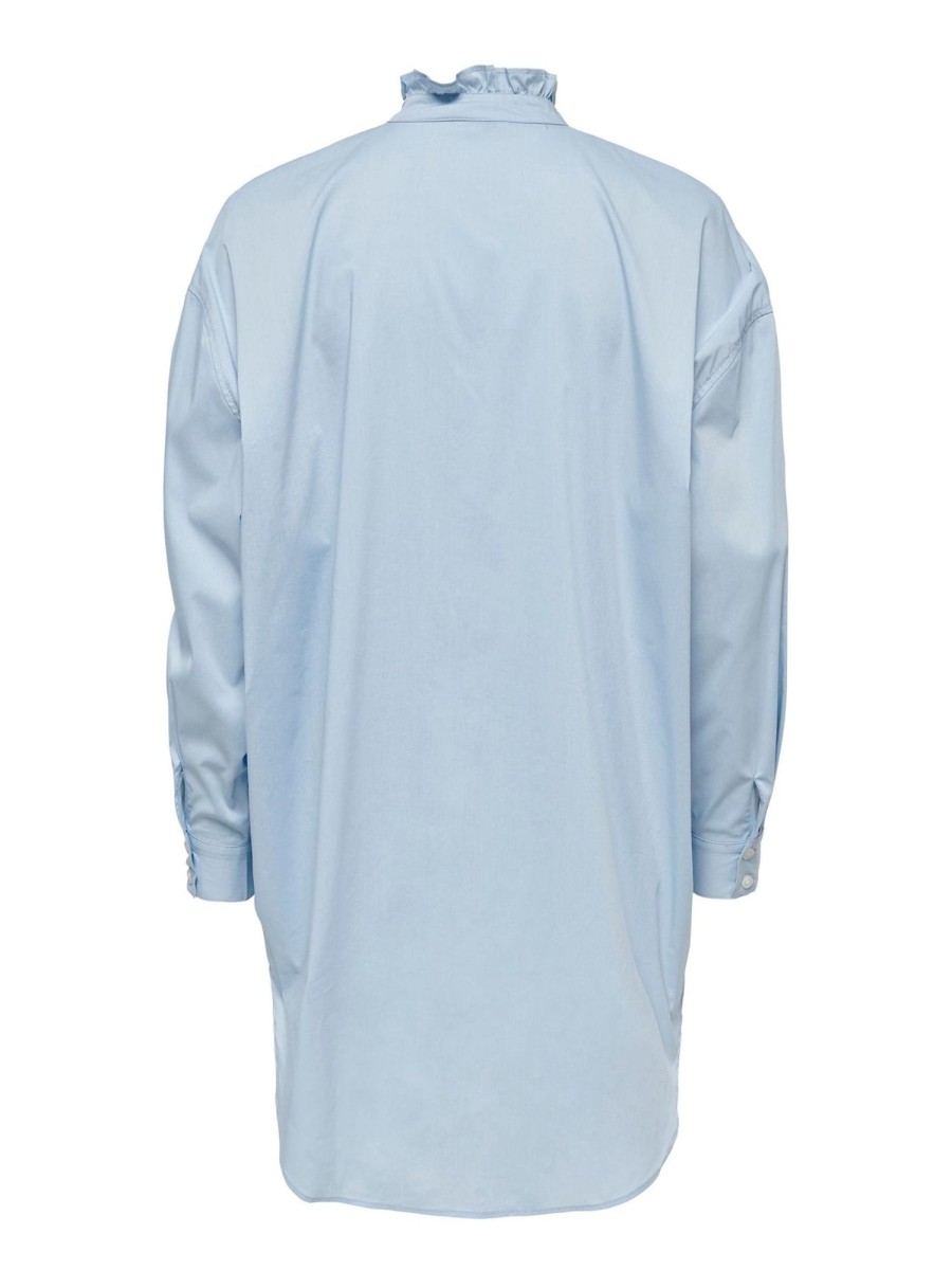 Dame ONLY Skjorter & Bluser | Sofia Frill Bluse - Airy Blue