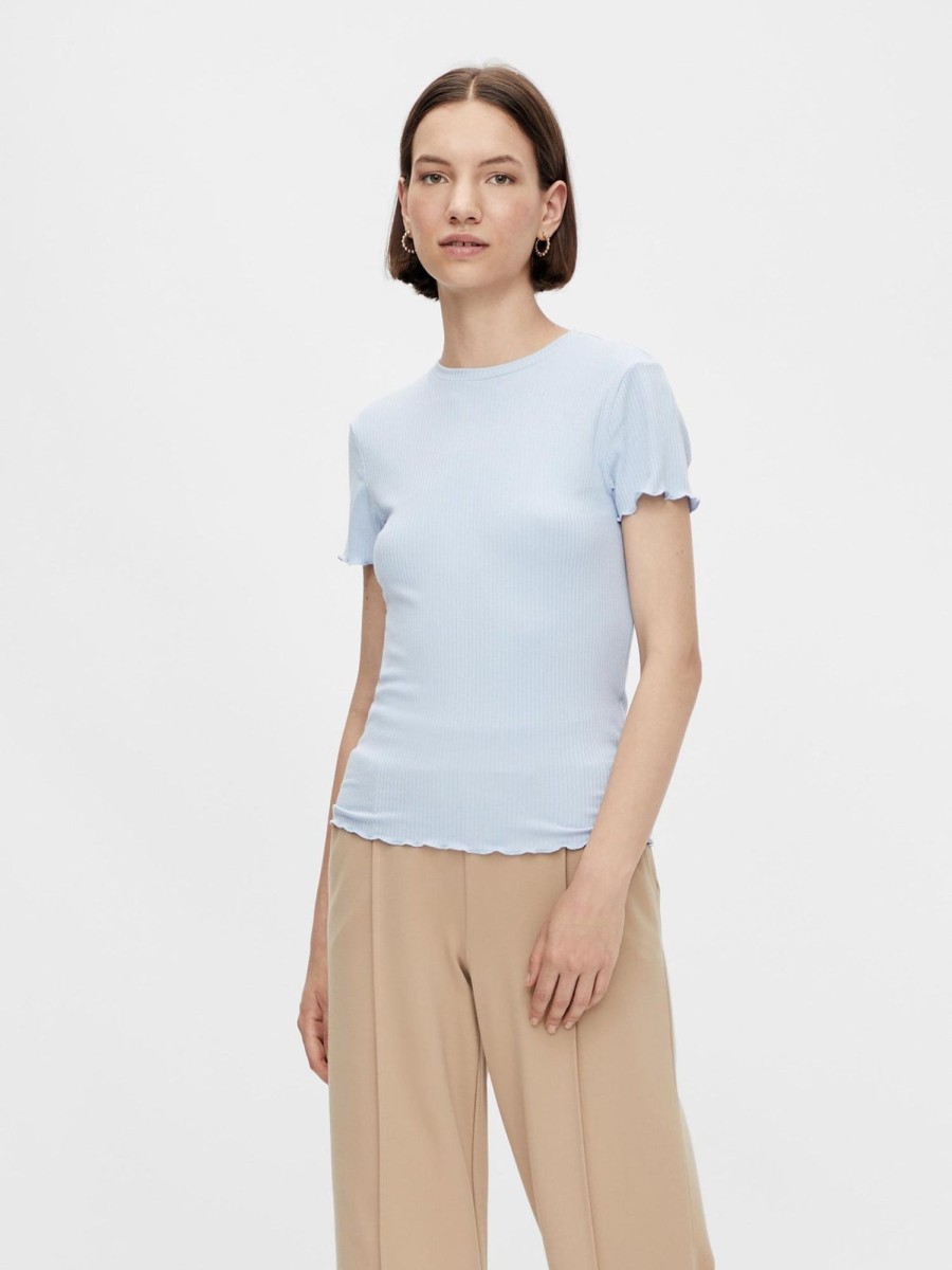 Dame PIECES T-Shirts & Toppe | Nicca O-Neck Top - Kentucky Blue