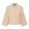 Dame Vero Moda Skjorter & Bluser | Natali Crop Shirt - Irish Cream