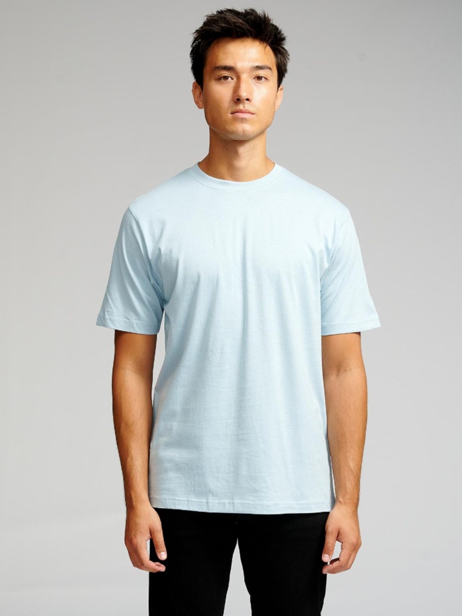 Herre TeeShoppen T-Shirts | Oversized T-Shirt - Sky Bla