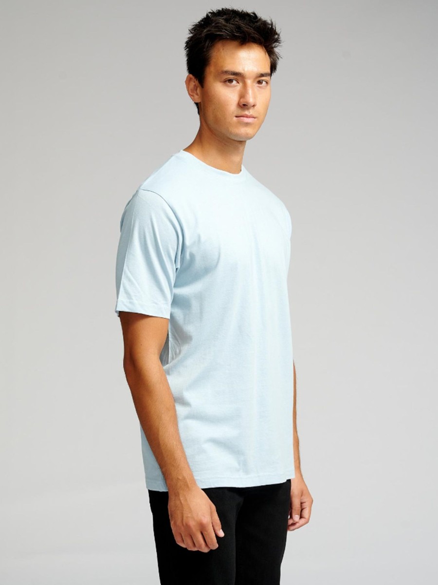 Herre TeeShoppen T-Shirts | Oversized T-Shirt - Sky Bla