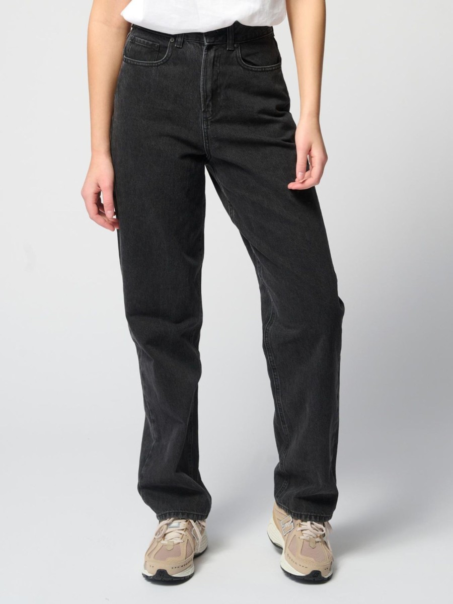 Dame TeeShoppen Jeans | De Originale Performance Mom Jeans - Washed Black Denim