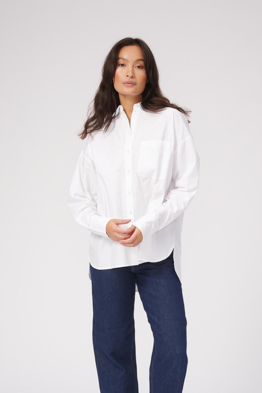 Dame TeeShoppen Skjorter & Bluser | Relaxed Shirt - Hvid