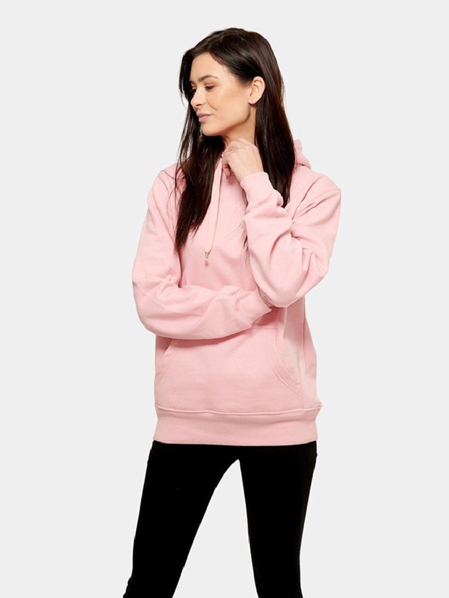 Dame TeeShoppen Trojer | Boyfriend Hoodie - Lyserod