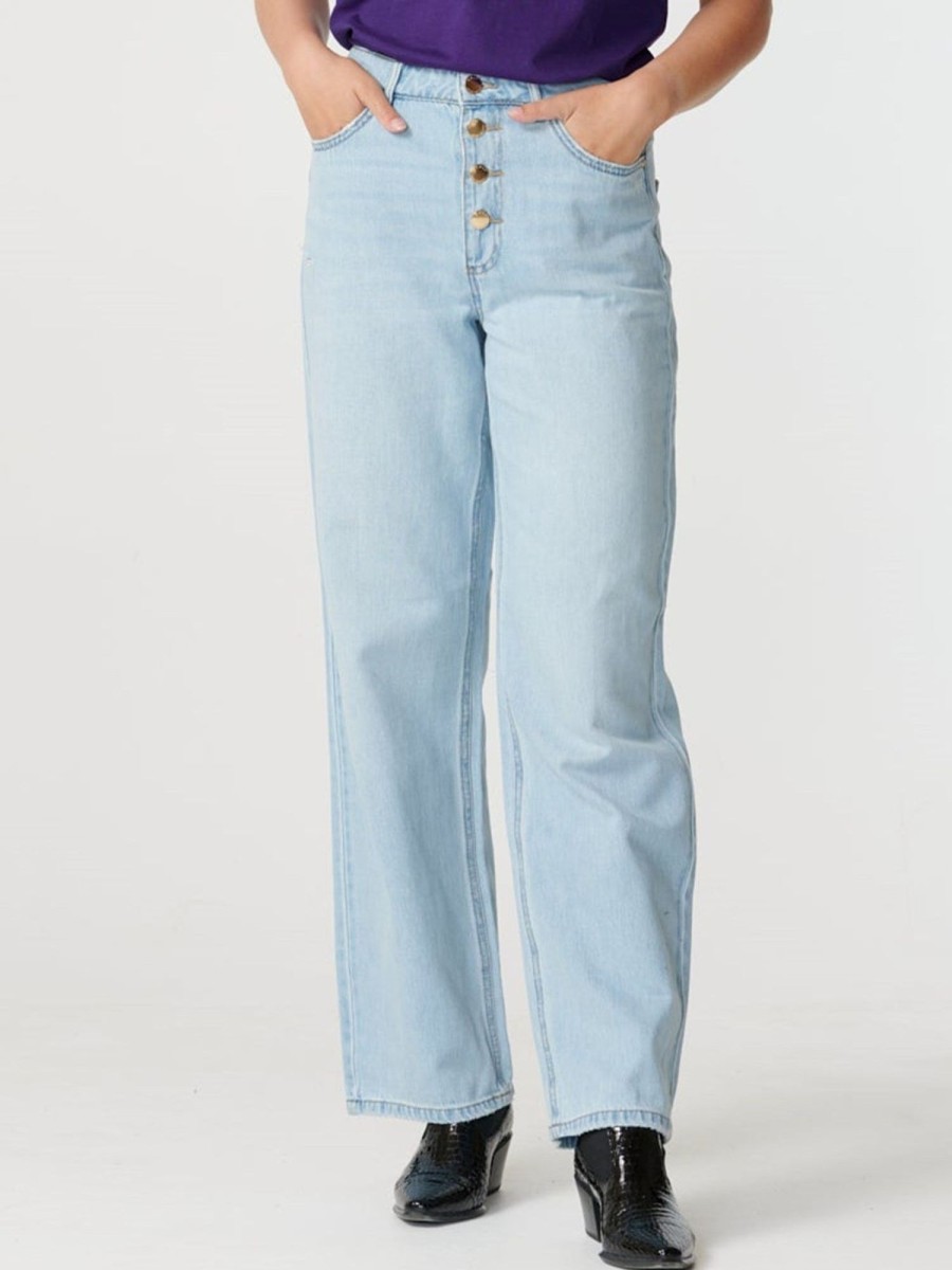 Dame ONLY Jeans | Juicy Jeans (Wide Leg) - Light Denim Blue