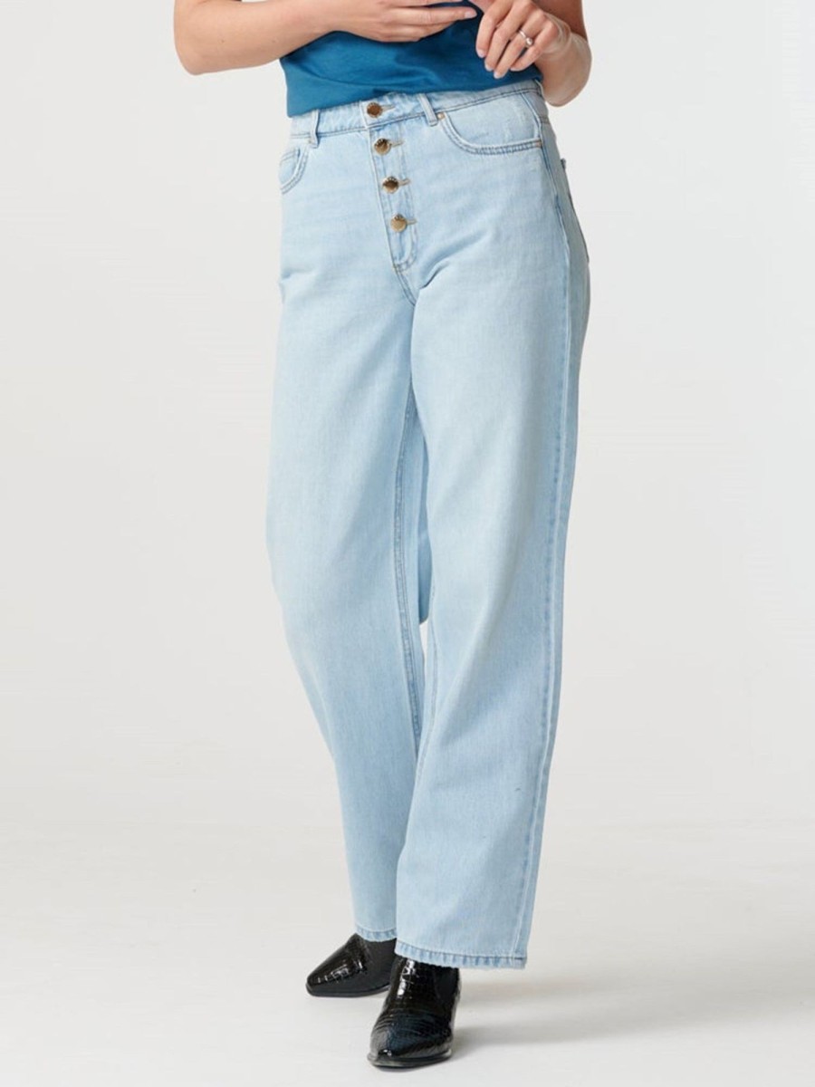 Dame ONLY Jeans | Juicy Jeans (Wide Leg) - Light Denim Blue