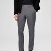 Herre Selected Homme Bukser | Slhslim-Carlo Flex Struc Pants B Noos - Gra Melange