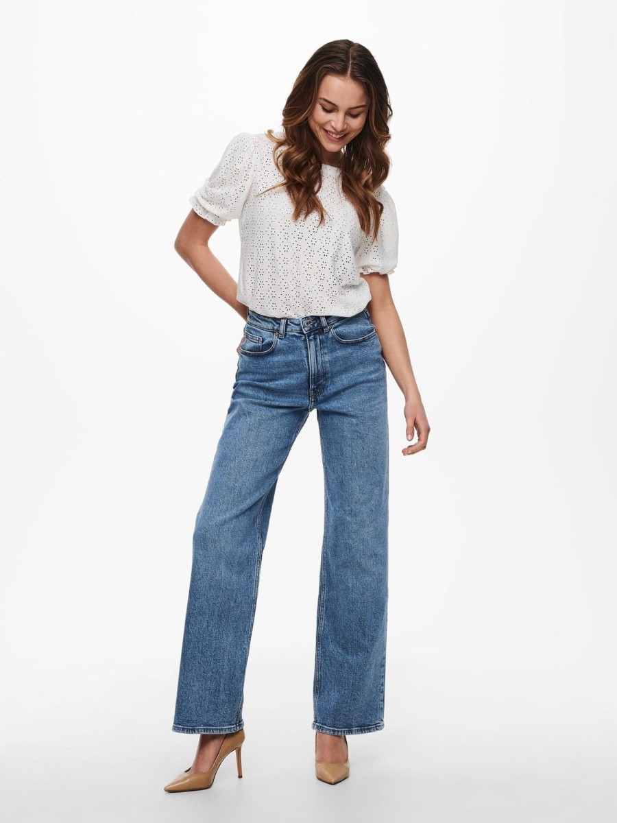 Dame ONLY Jeans | Juicy Jeans (Wide Leg) - Denim Bla