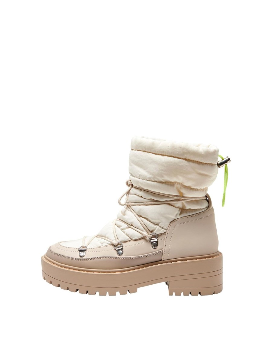 Dame ONLY Sko | Bandie Moon Boots - Hvid