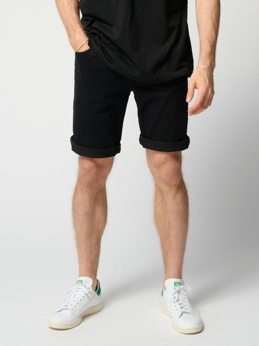 Herre TeeShoppen Shorts | De Originale Performance Denim Shorts - Jet Black