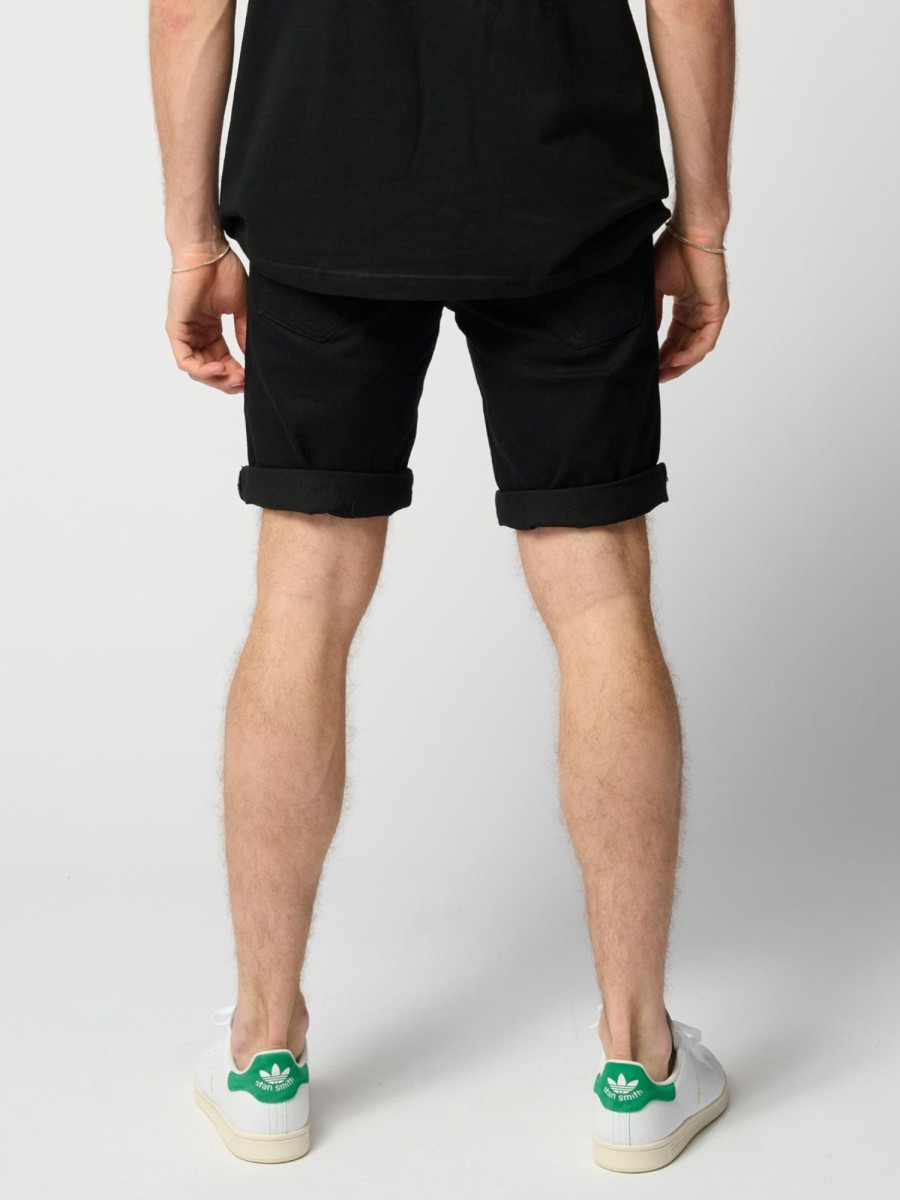 Herre TeeShoppen Shorts | De Originale Performance Denim Shorts - Jet Black