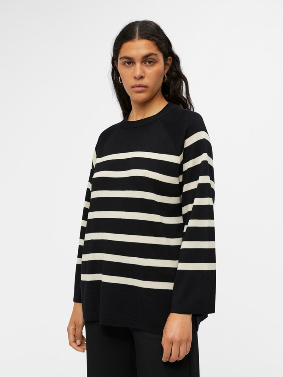 Dame Object Strik | Ester Strik Pullover - Sort