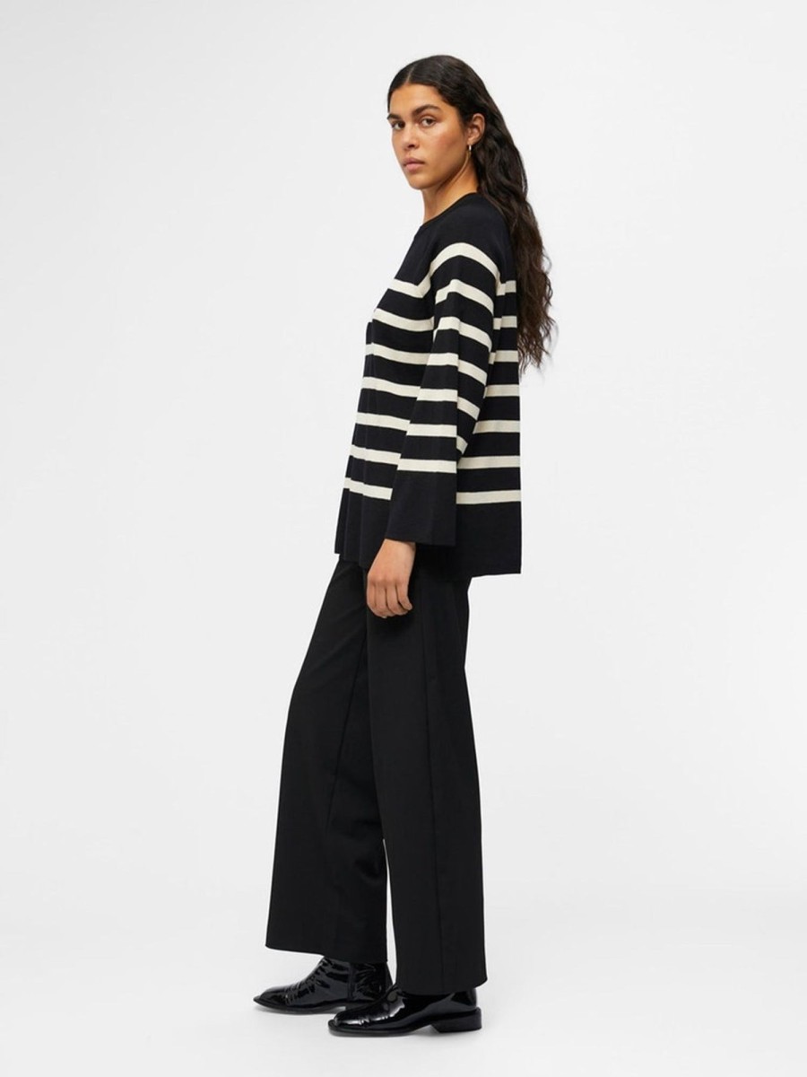 Dame Object Strik | Ester Strik Pullover - Sort