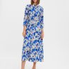 Dame Vero Moda Kjoler | Elly 3/4 Skjortekjole - Nautical Blue