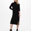 Dame ONLY Kjoler | Brandie Roll Neck Dress - Sort