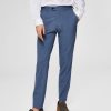 Herre Selected Homme Bukser | Slhslim-Carlo Flex Struc Pants B Noos - Morkebla