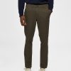 Herre Selected Homme Bukser | Miles Flex Structure - Forest Night (Slim)