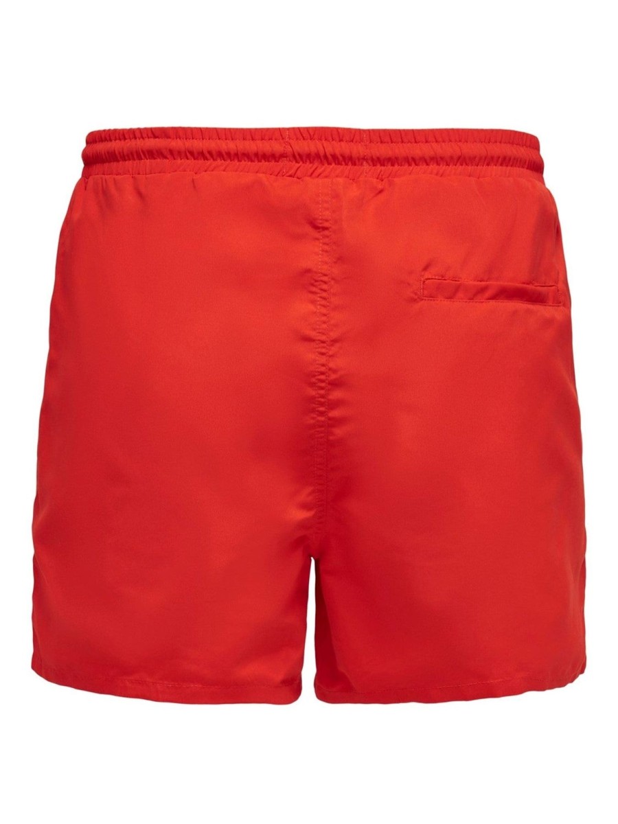 Herre Only u0026 Sons Badeshorts | Badeshorts Med Snore - Rod