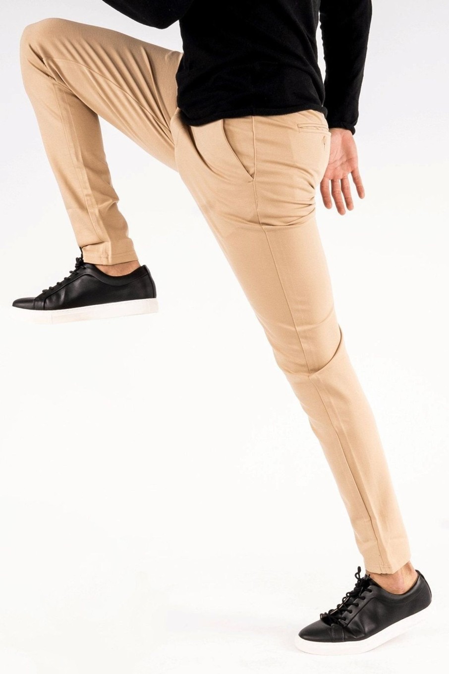 Herre TeeShoppen Performance Pants | Performance Jog Pants - Sand