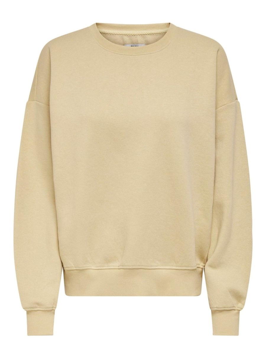 Dame ONLY Trojer | Comfy Crewneck - Sandfarvet