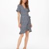 Dame ONLY Kjoler | Olivia Wrap Dress - Blue Mirage