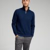 Herre TeeShoppen Strik | Basic Knit High Neck - Navy