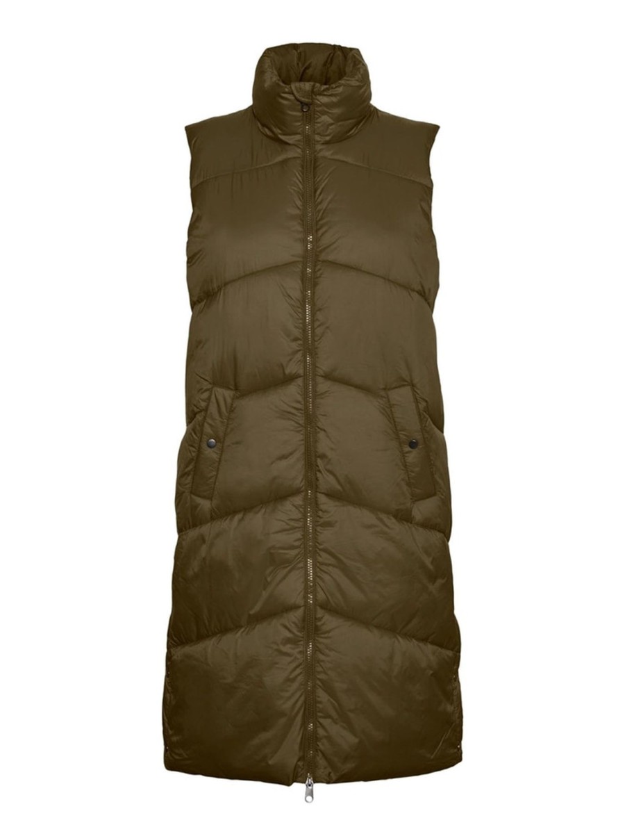 Dame Vero Moda Jakker & Frakker | Uppsala Waistcoat - Dark Olive