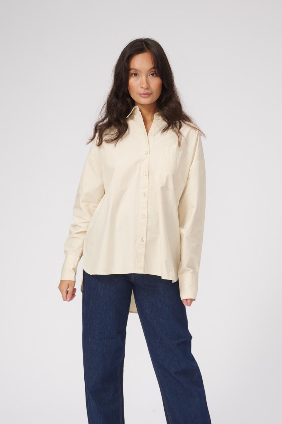 Dame TeeShoppen Skjorter & Bluser | Relaxed Shirt - Beige