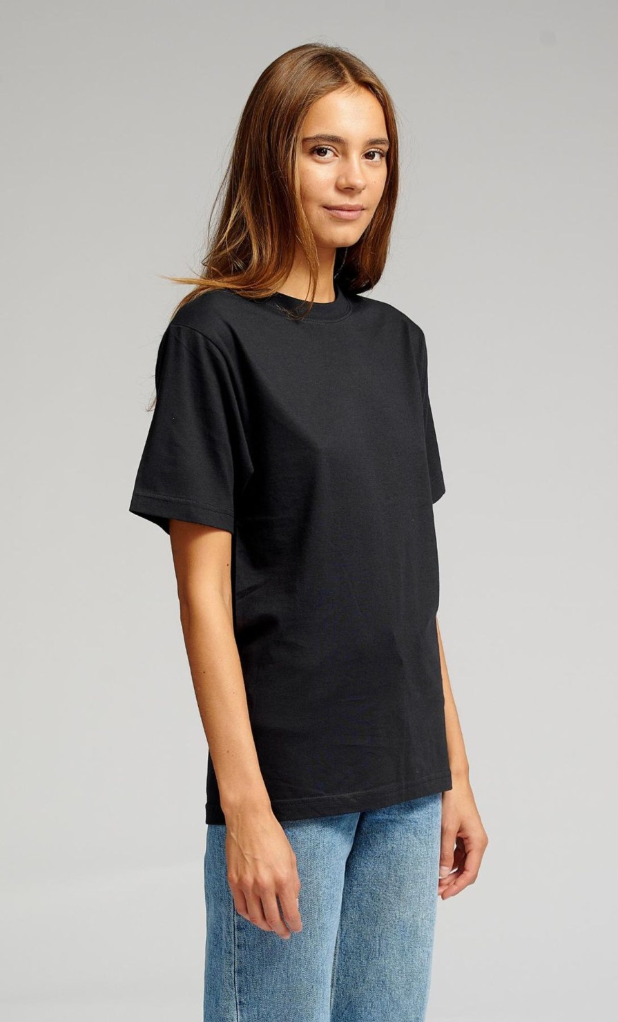 Dame TeeShoppen T-Shirts & Toppe | Oversized T-Shirt - Sort (Dame)