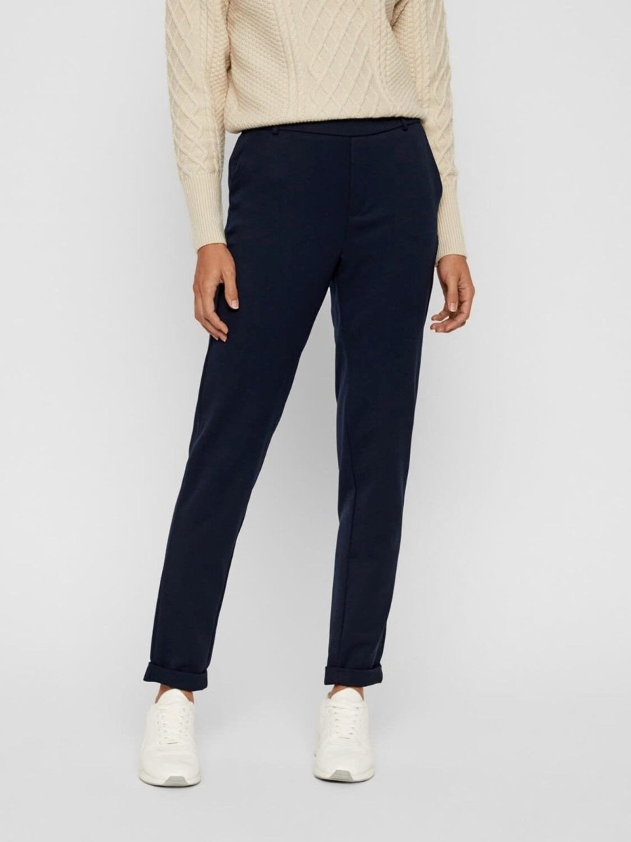 Dame Vero Moda Bukser | Maya Pants (Bred Model) - Navy