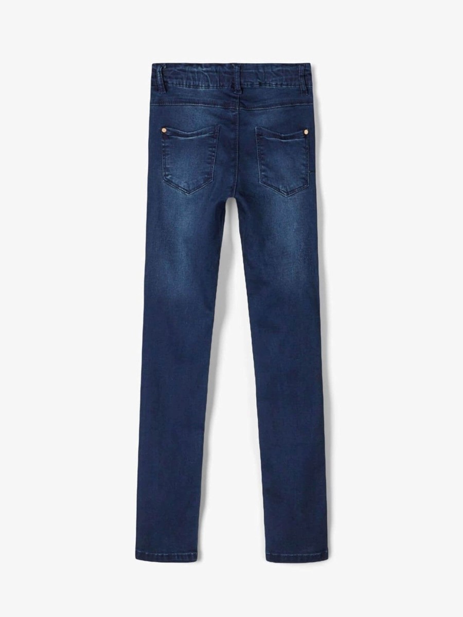 Born Name It Underdele | Polly Skinny Jeans - Morkebla Denim