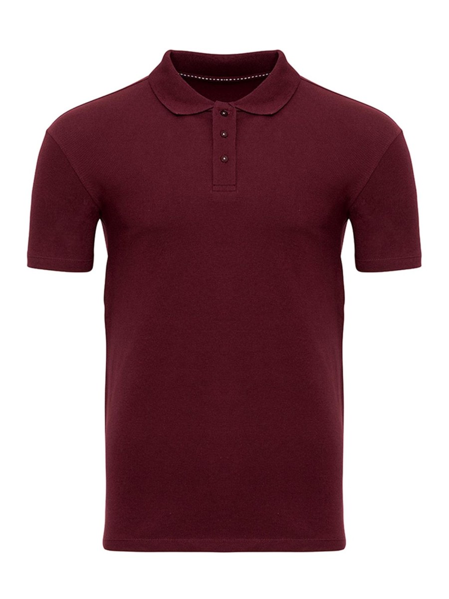 Herre TeeShoppen Poloshirts | Muscle Polo Shirt - Bordeaux