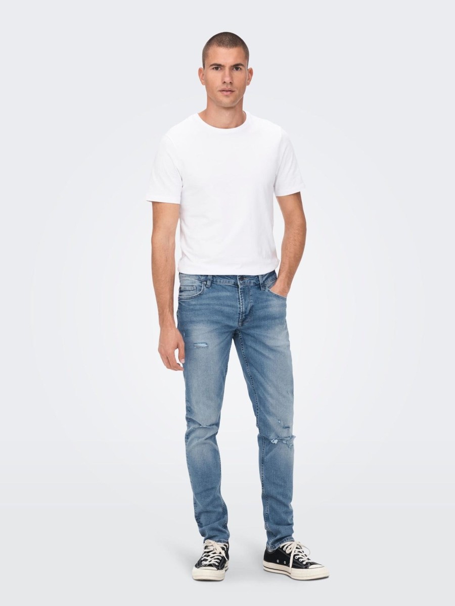 Herre Only u0026 Sons Jeans | Loom Life Jeans - Blue Denim