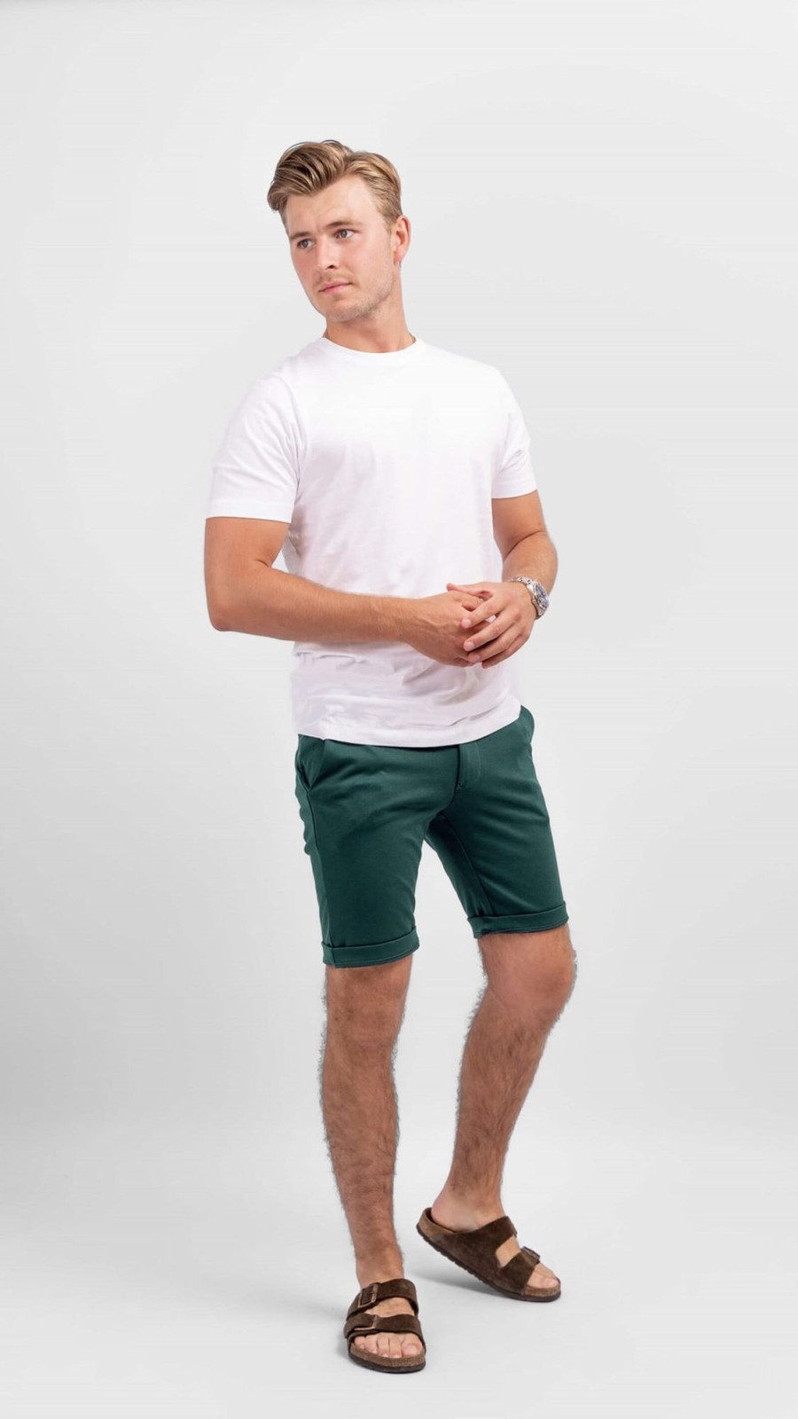 Herre TeeShoppen Shorts | Chino Shorts - Bottle Green