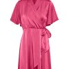 Dame Vero Moda Kjoler | Amelia Wrap Dress - Hot Pink