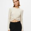 Dame Object T-Shirts & Toppe | Jamie Cropped Top - Sandshell