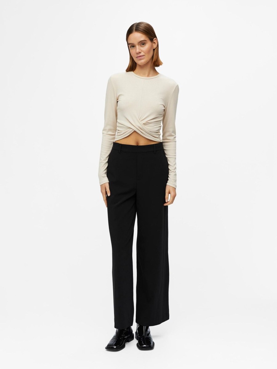 Dame Object T-Shirts & Toppe | Jamie Cropped Top - Sandshell