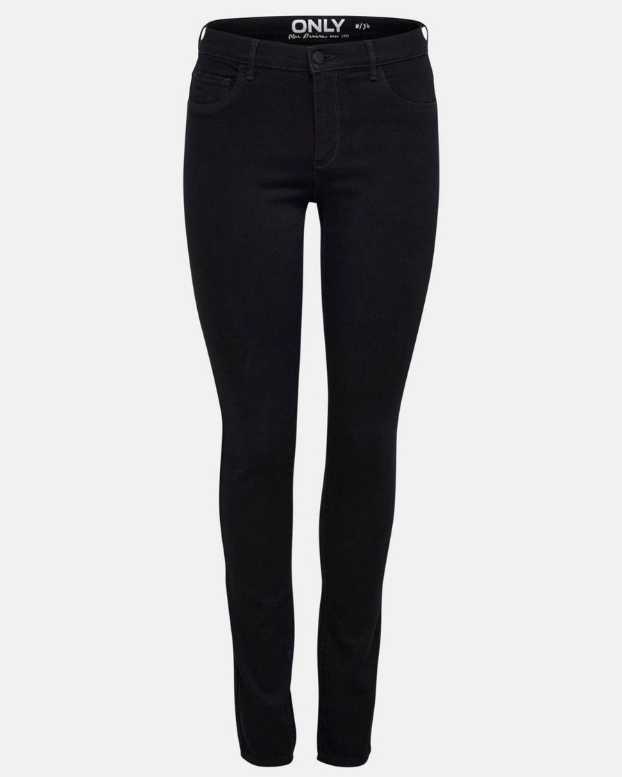 Dame ONLY Jeans | Rain Skinny Jeans - Sort